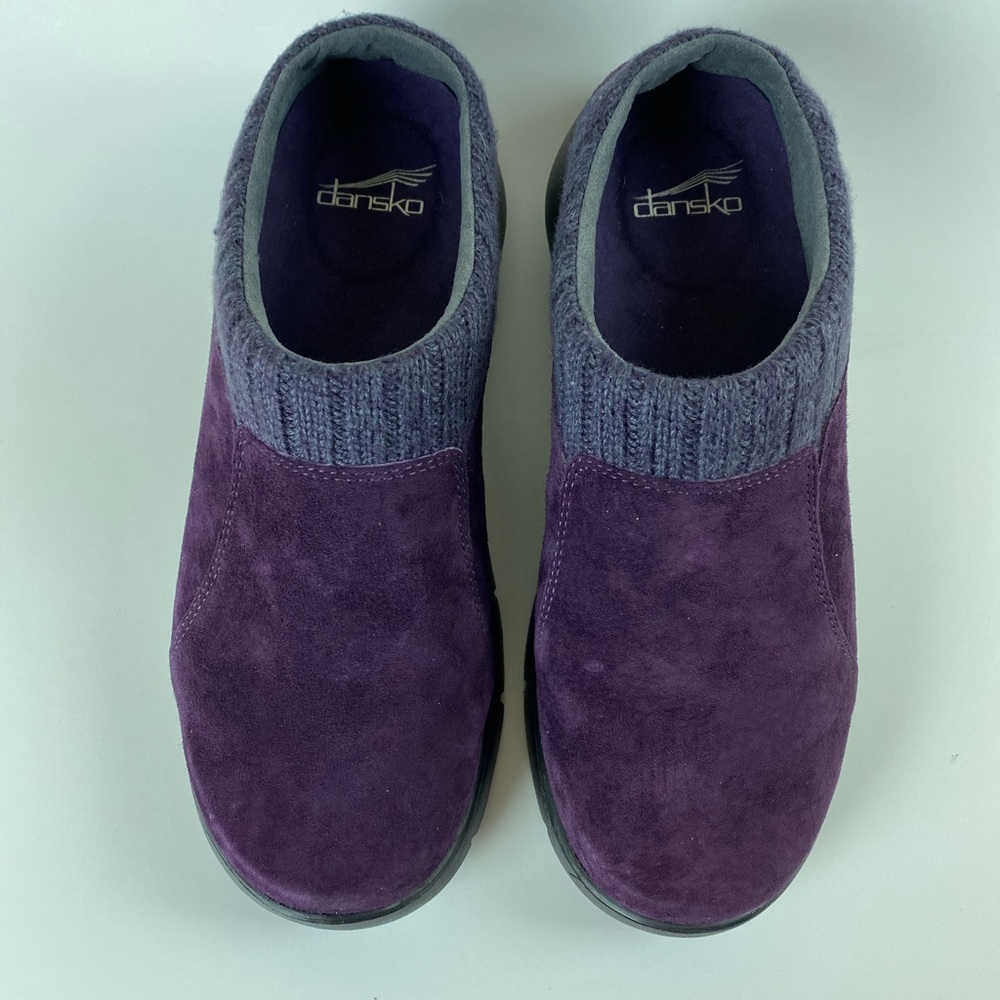 DANSKO PURPLE SUEDE CLOG size 39